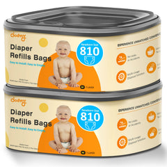 Godyoy jumbo square refill bags for diaper pails offer easy disposal and compatibility.