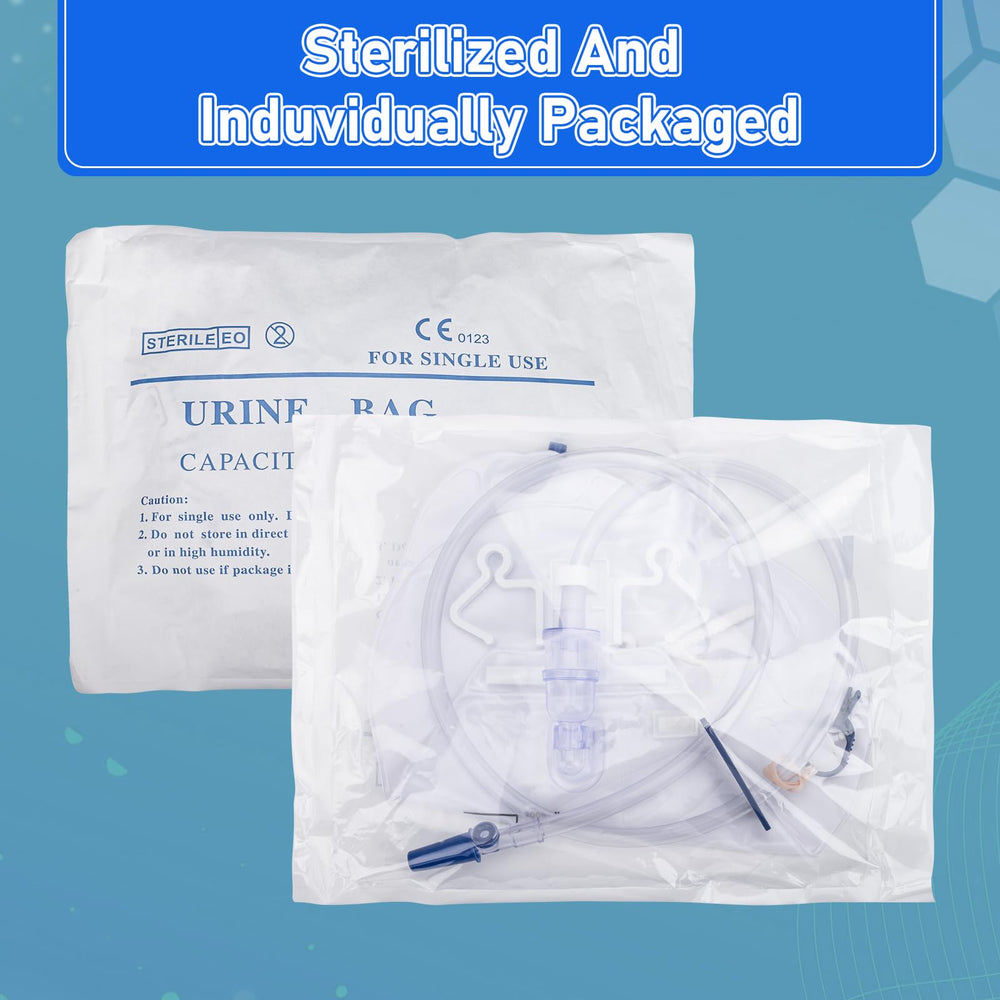 Goffing bedside setup keeps the catheter bag neatly positioned during use.