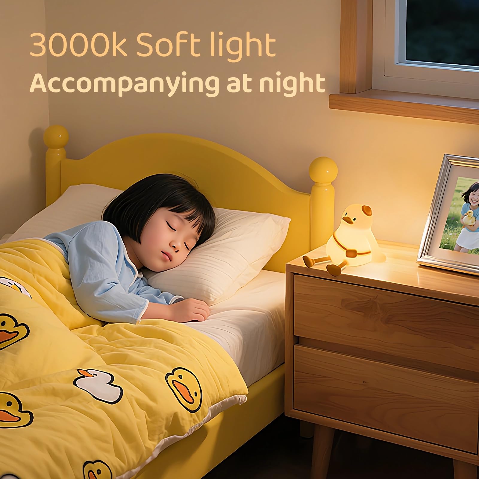 Gofuch Portable night light for dorms, desks, and rooms.