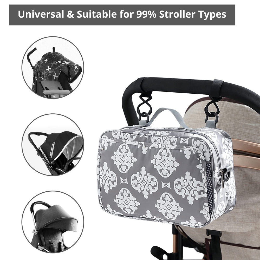 GOGOSO stroller organizer back pocket stores mom essentials