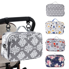 GOGOSO diaper bag organizer front view with bottle holder for on-the-go feeding