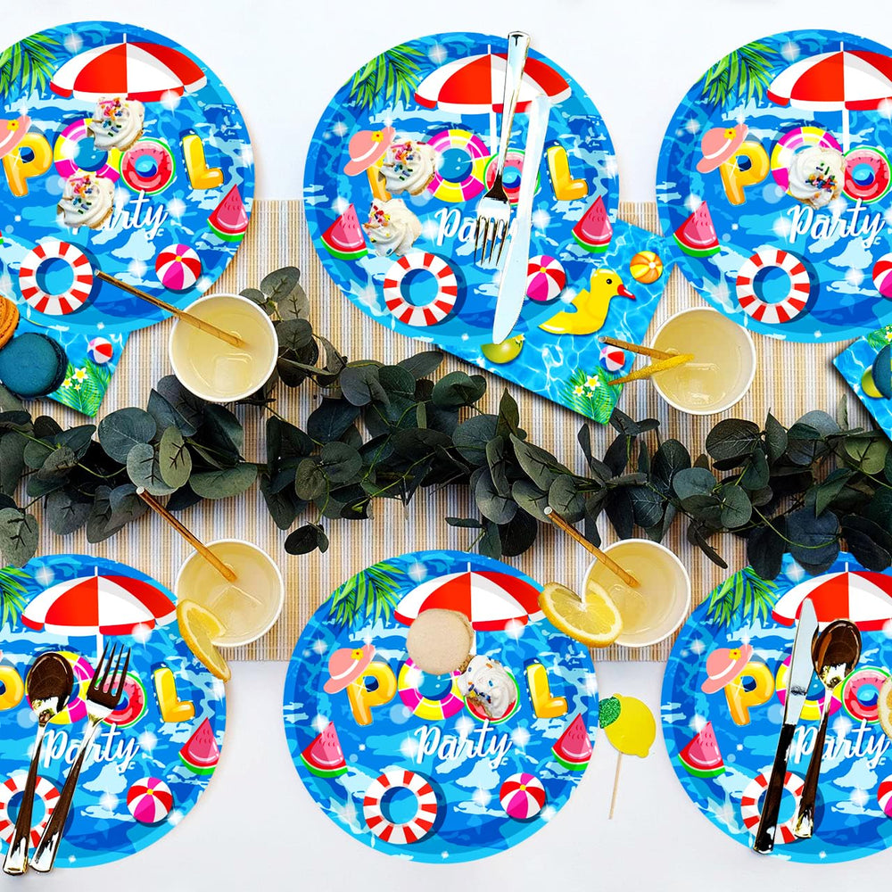 GOGUOGOFA blue pool party décor enhancing outdoor gatherings