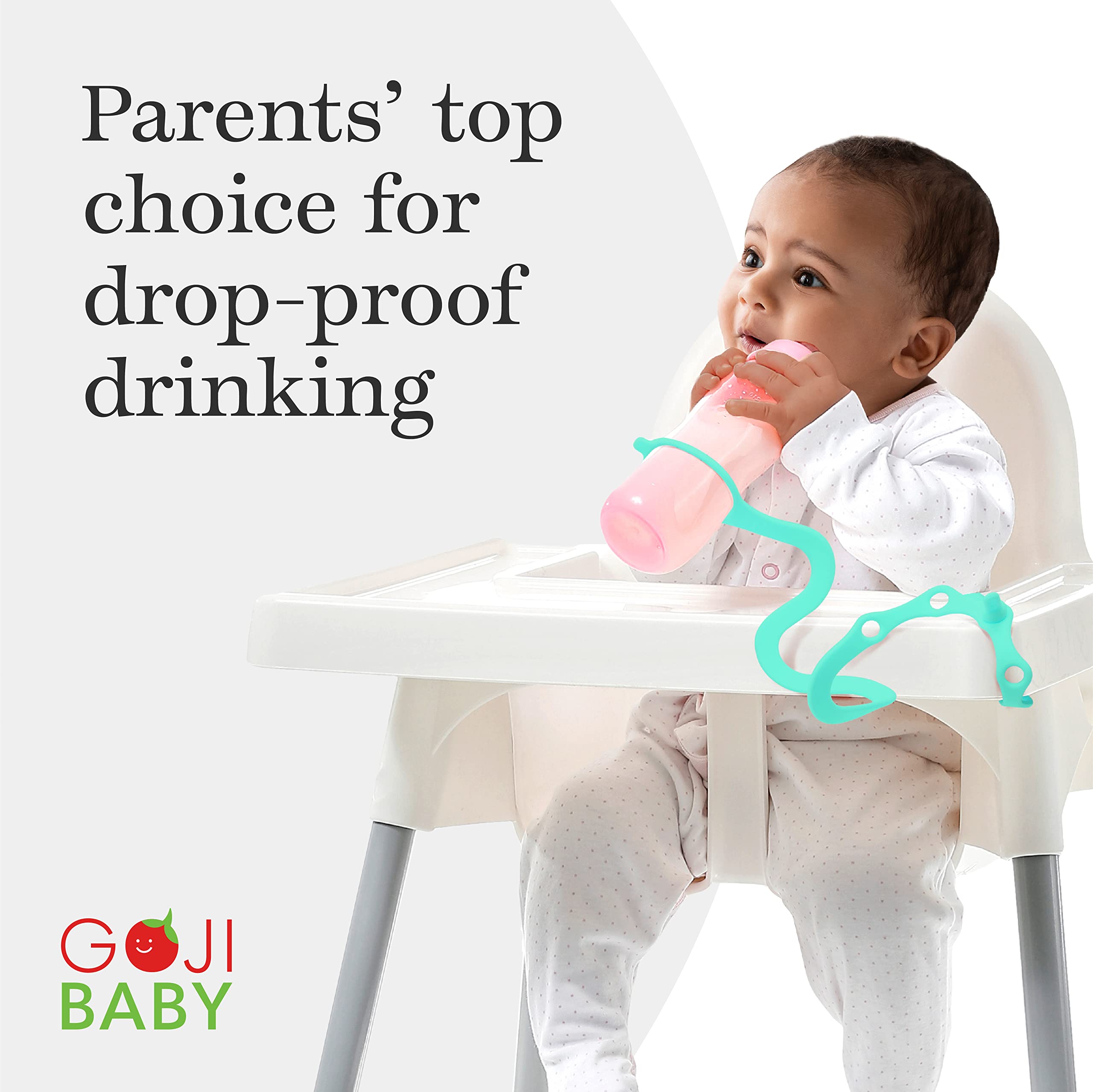Goji Baby Bungee Strap uses food-safe elastomer for safe, durable tether