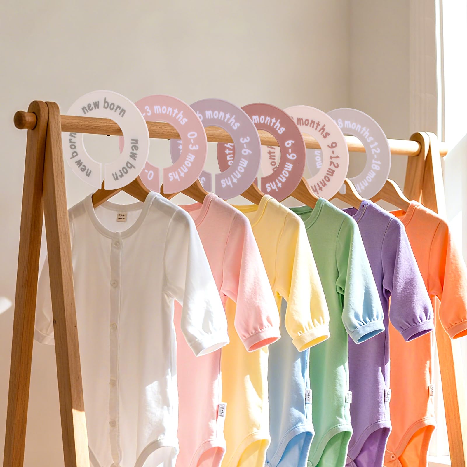 Goktvai earth-tone nursery decor dividers add calm decor while organizing.