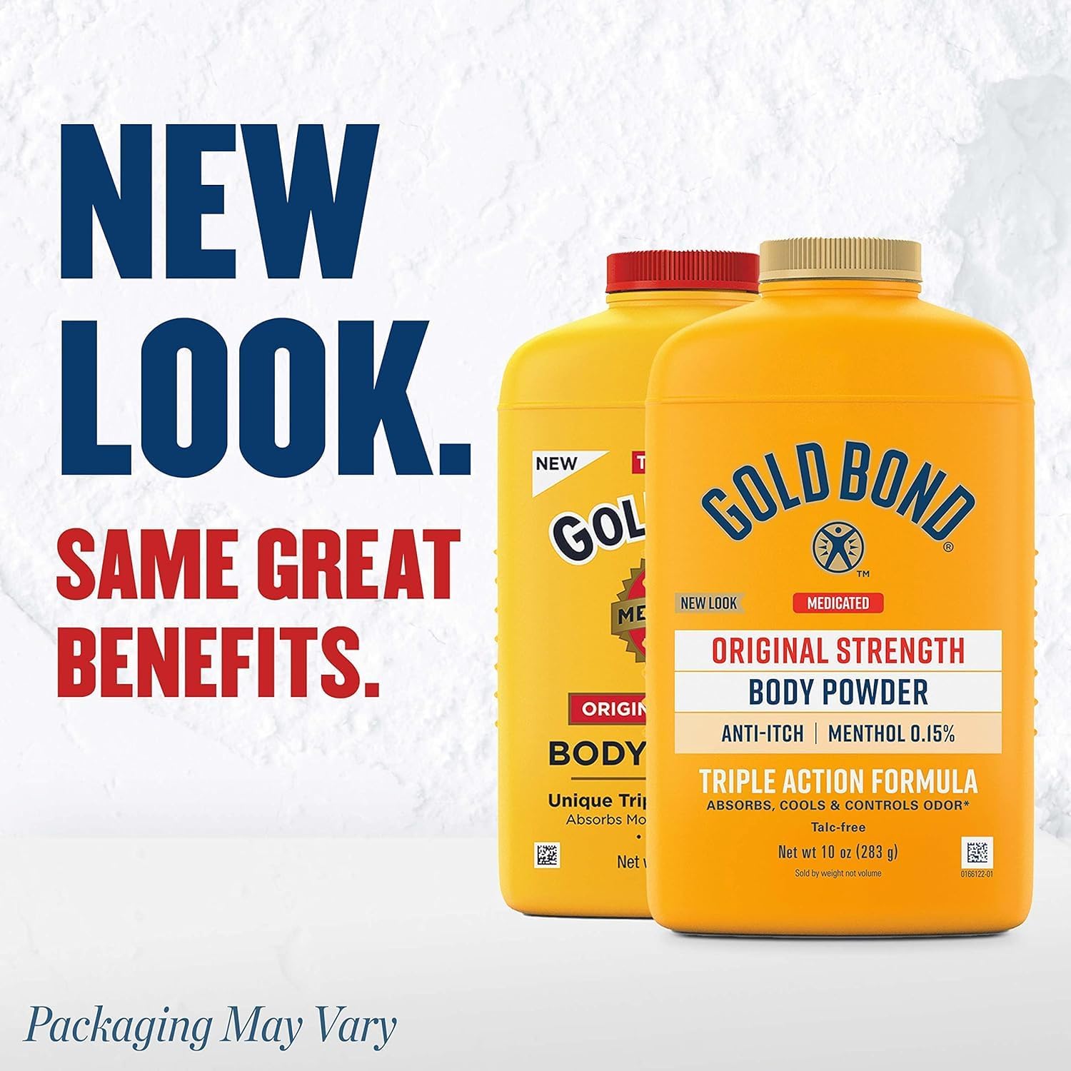 Gold Bond Medicated Powder Triple Action Relief pour demonstrates easy dispersion for daily use.
