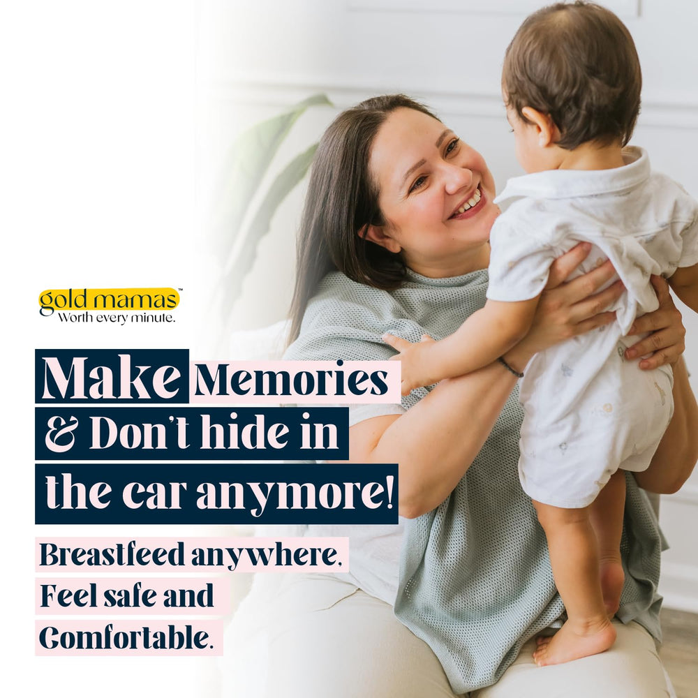 Gold Mamas nursing cover machine washable for easy care