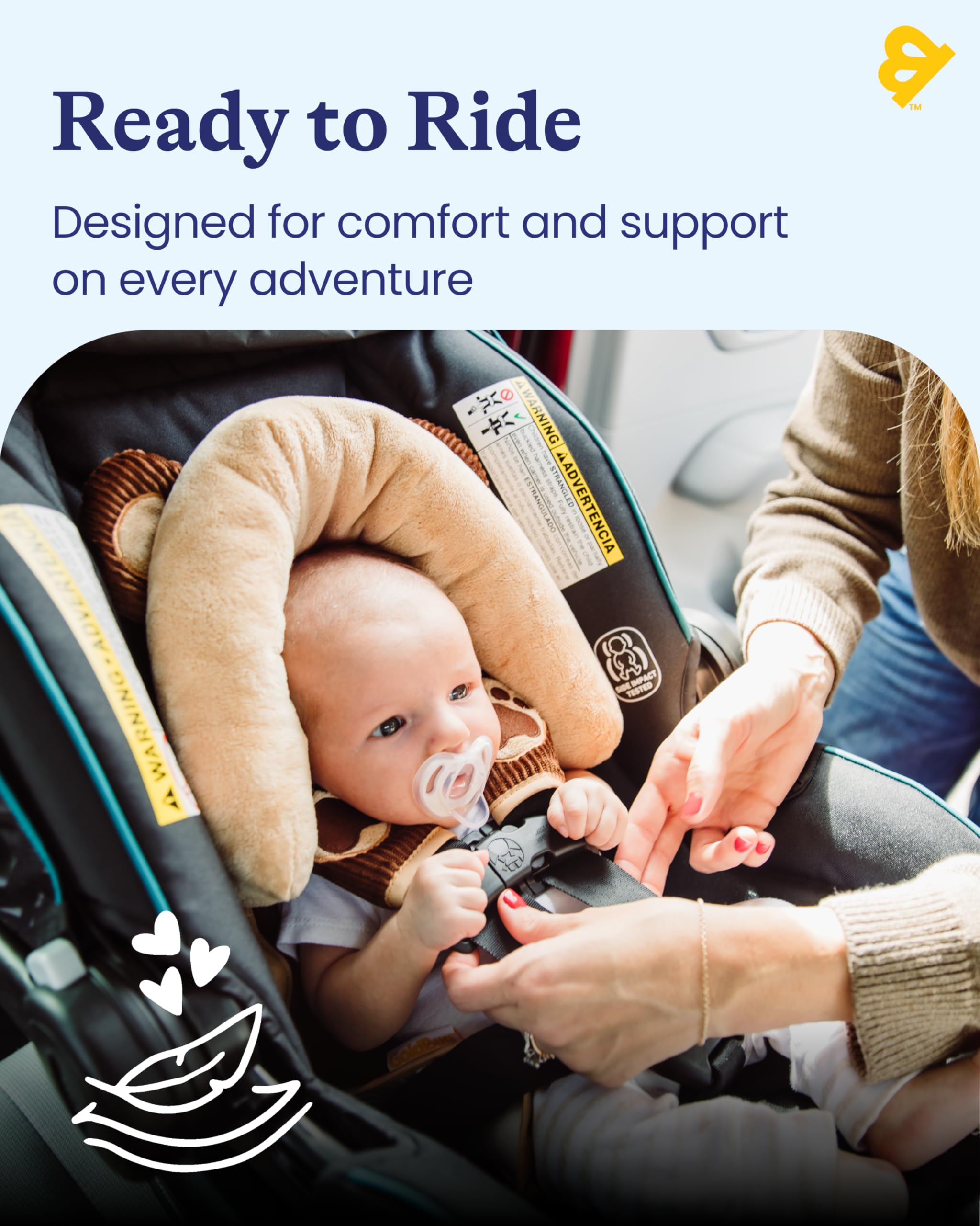 Goldbug deluxe matching strap covers Bear provide neck protection and prevent chafing during travel.