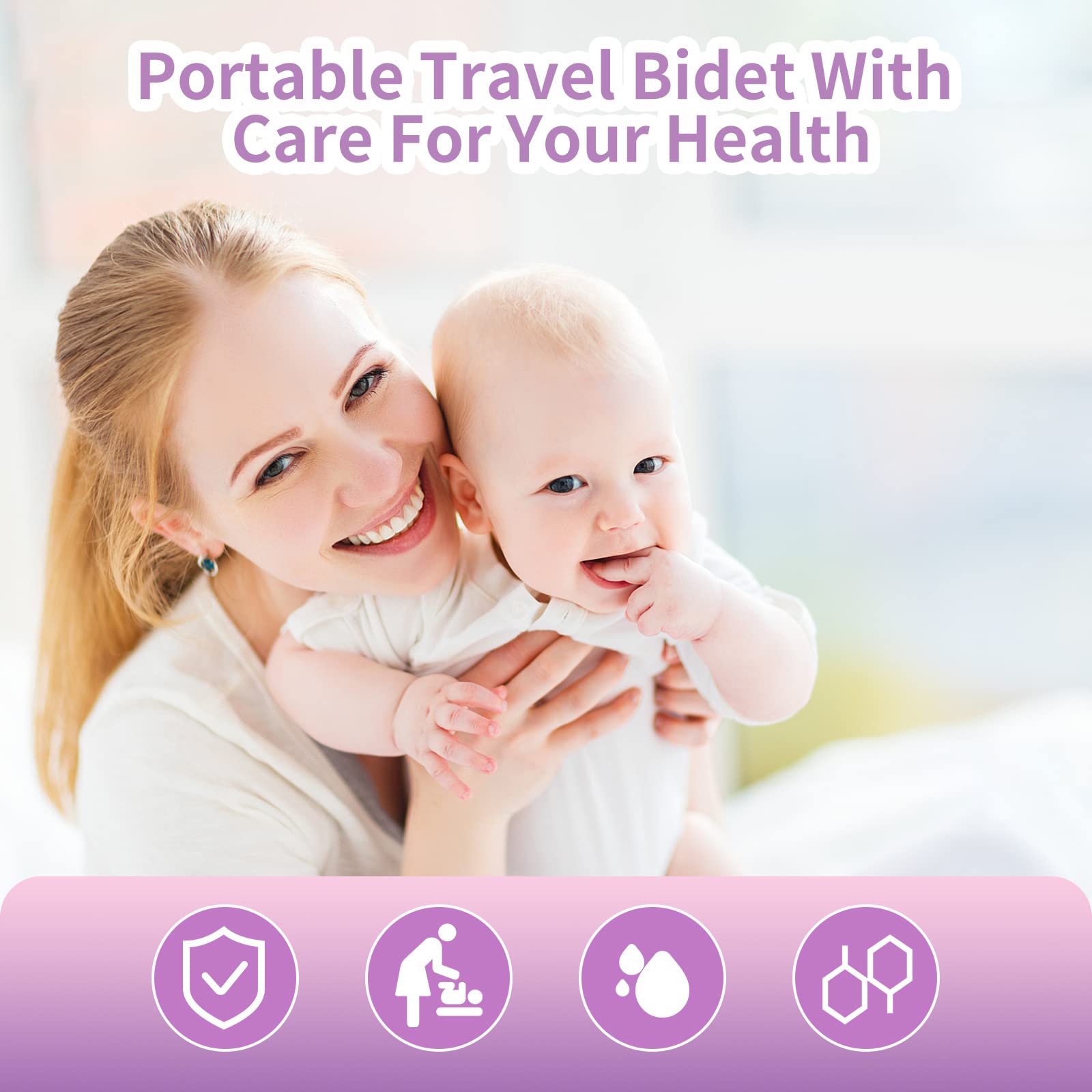 Golden Deer peri bottle purple color adds calm styling for postpartum care
