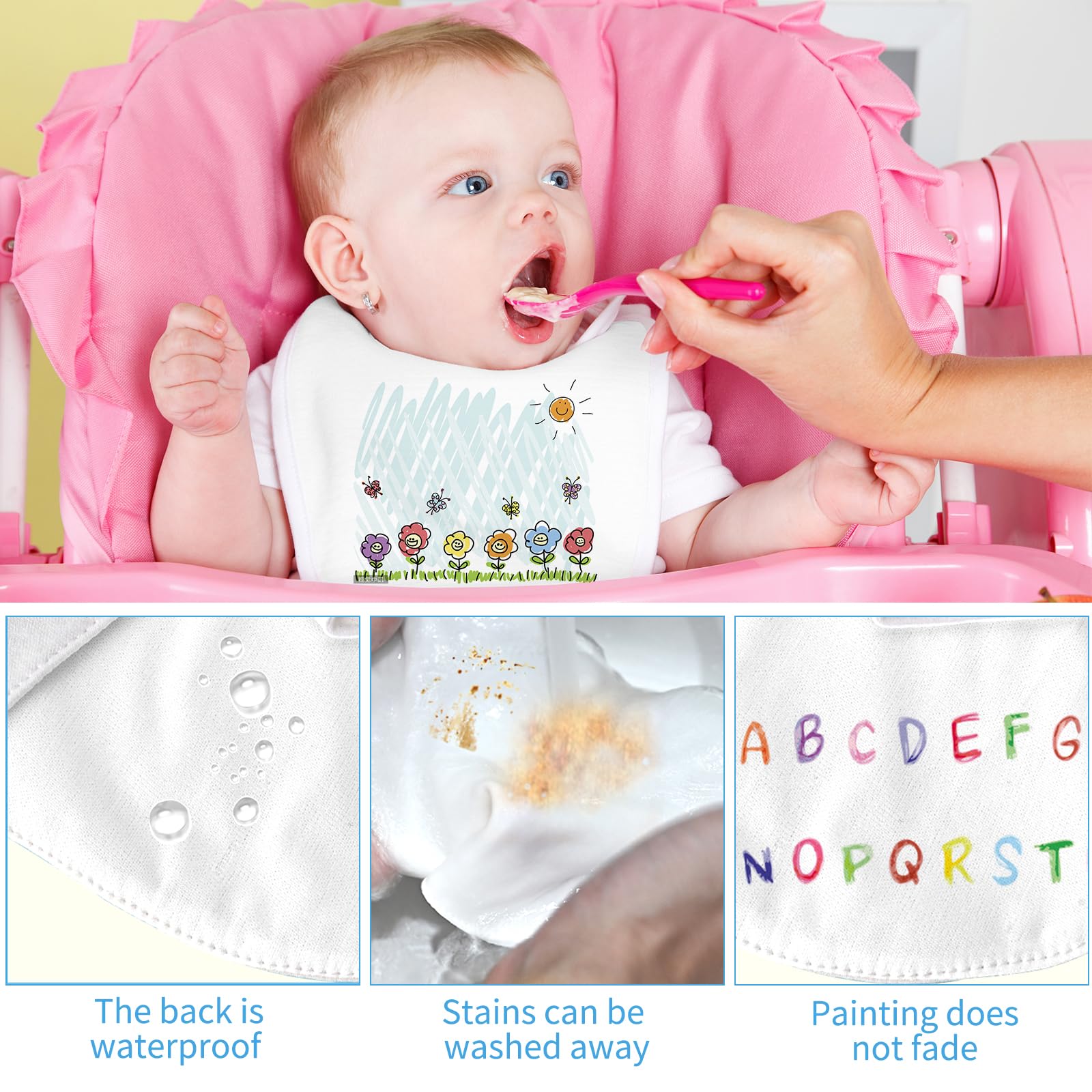 GOLDGE customers customize designs on bibs and bodysuits for memorable keepsakes.
