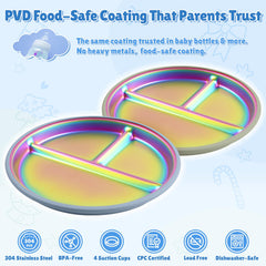 Goldusk 304 stainless steel plate preserves flavor and cleans easily