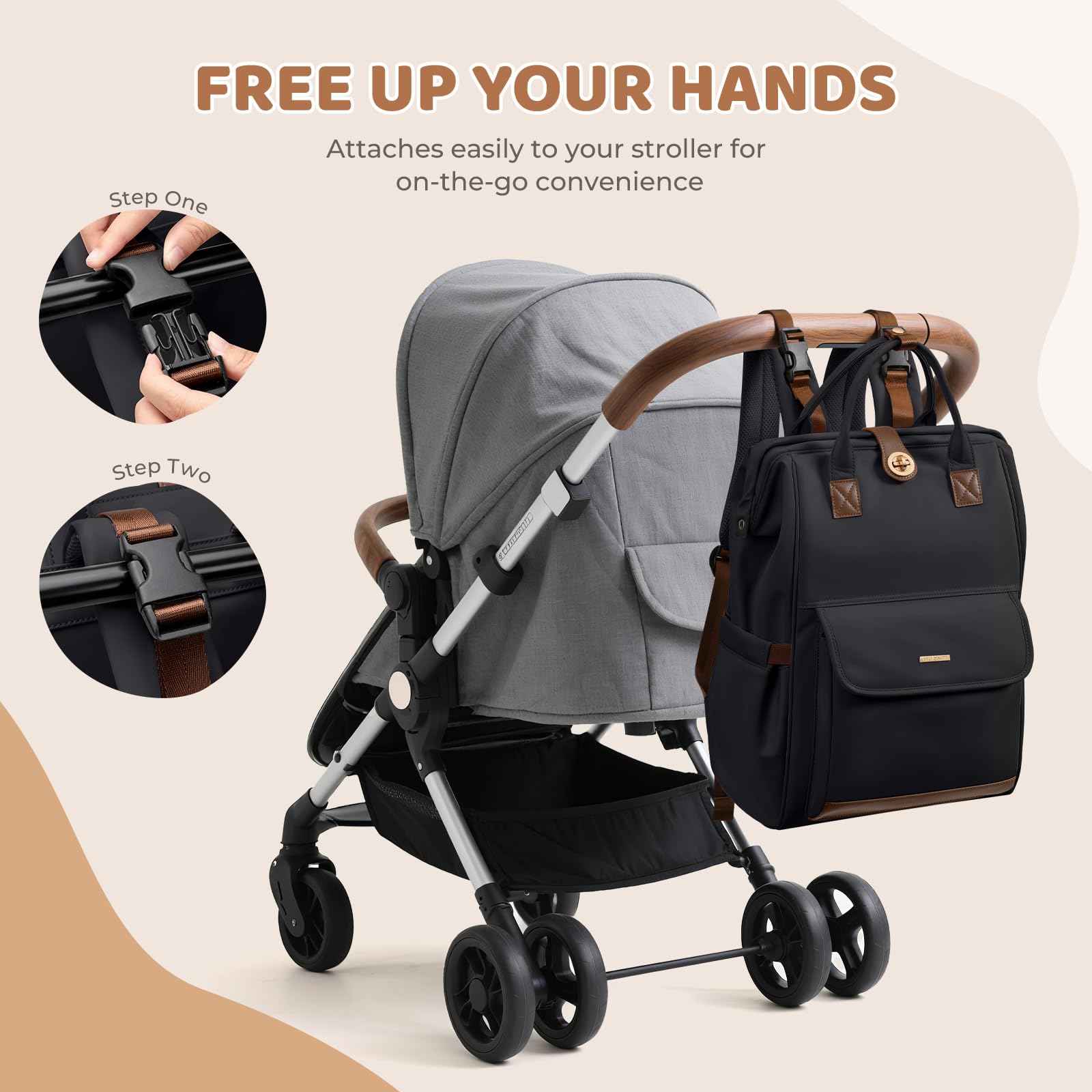 GOLF QUALITY diaper bag backpack large capacity keeps essentials neatly stored