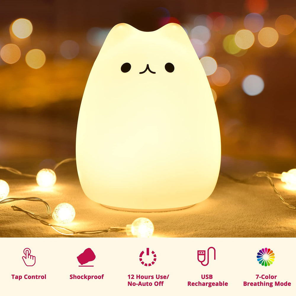 GoLine Cat Lamp tap control surface for easy on/off switching.