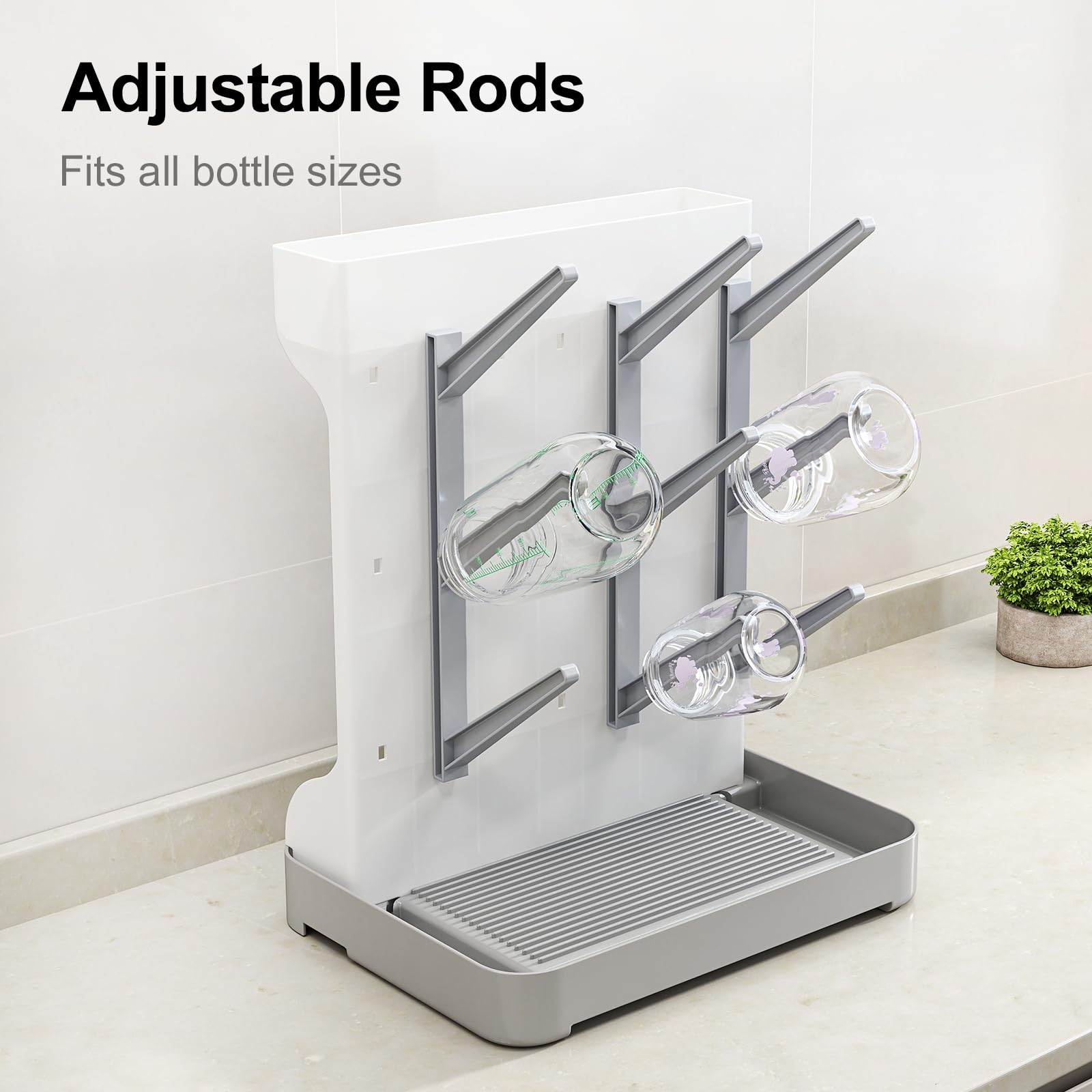GoMaihe top-bottom-trays organize pacifiers, brushes, and pump parts.