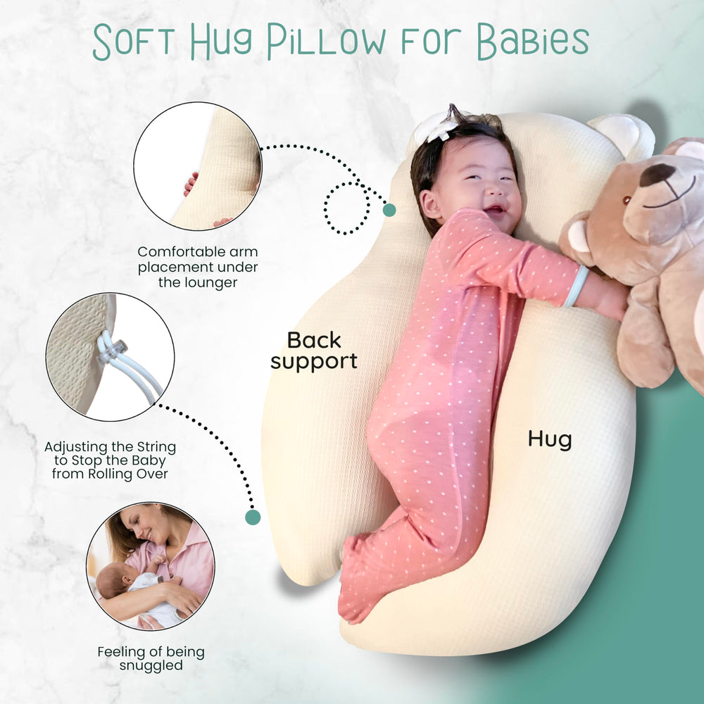 Gomigomi baby pillow breathable fabric cover supports gentle cooling