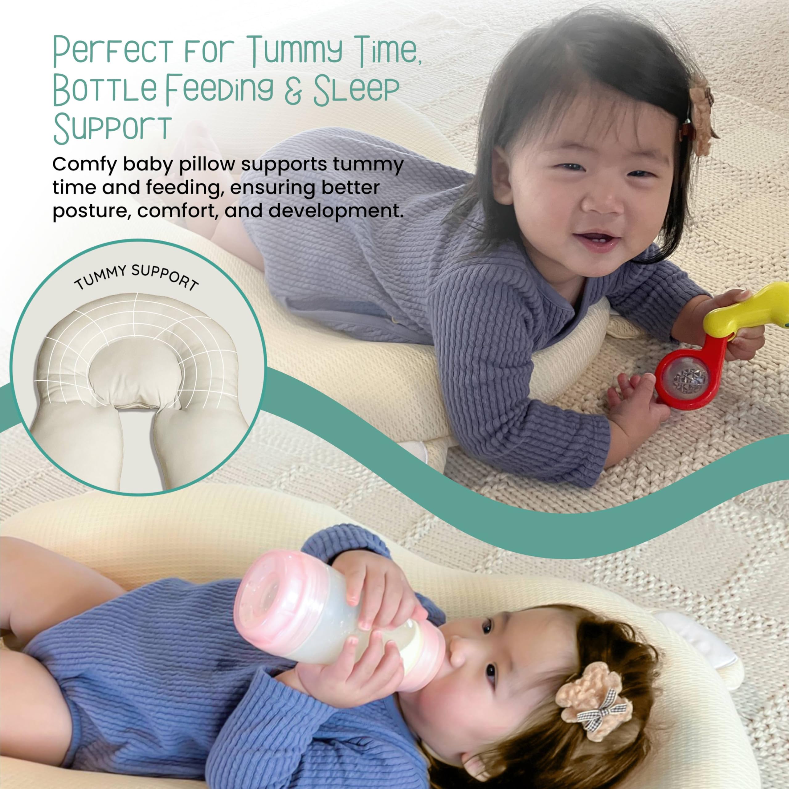Gomigomi baby pillow arrives vacuum-packed and expands after washing