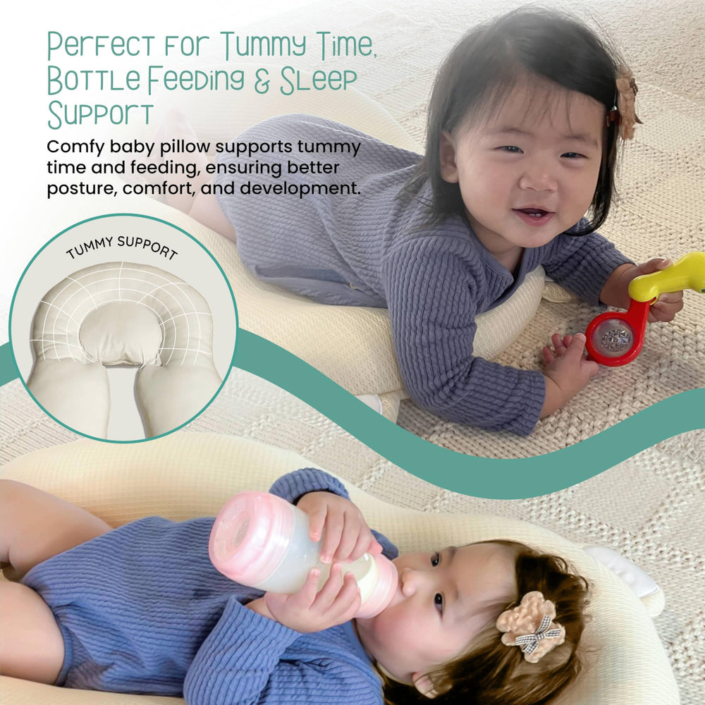 Gomigomi baby pillow arrives vacuum-packed and expands after washing