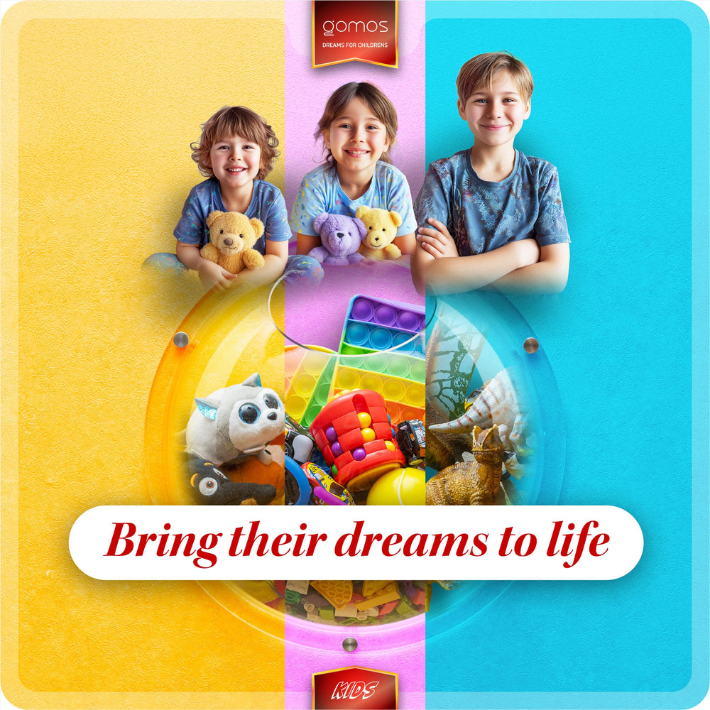 Gomos wall-mount toy display blends with playroom decor.