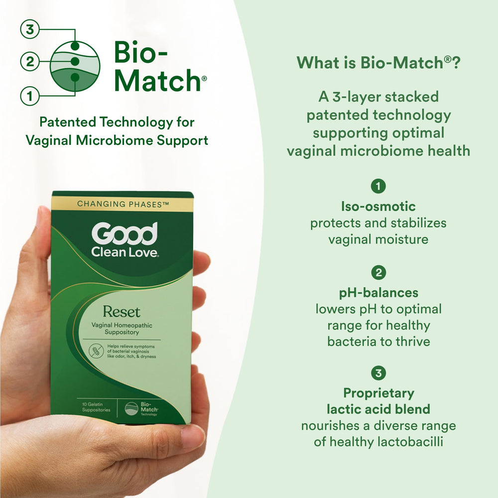 Good Clean Love Reset for night-time use during bedtime routine.