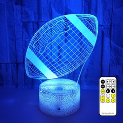 Good King Football Night Light 3D illusion creates magical depth for bedtime stories.