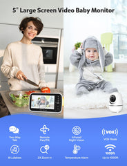 GoodBaby monitor camera rotation enables full-room coverage