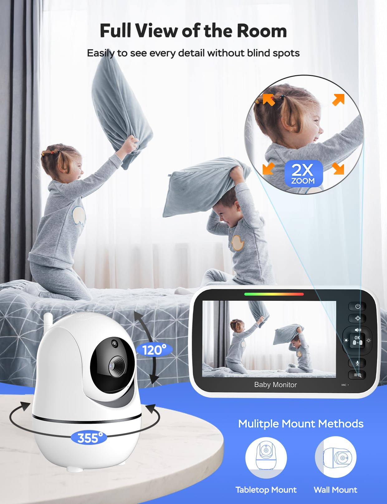 GoodBaby night vision provides clear view in darkness