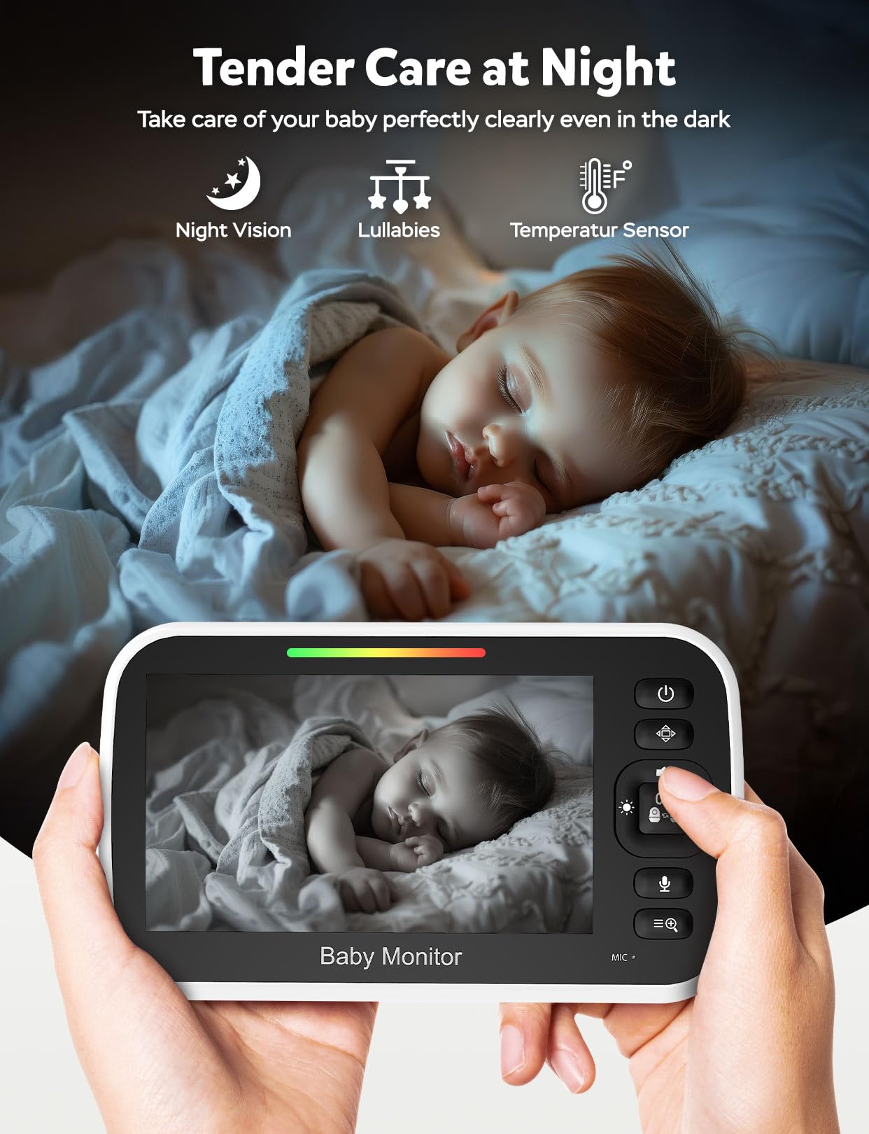 GoodBaby two-way audio allows parental communication with baby