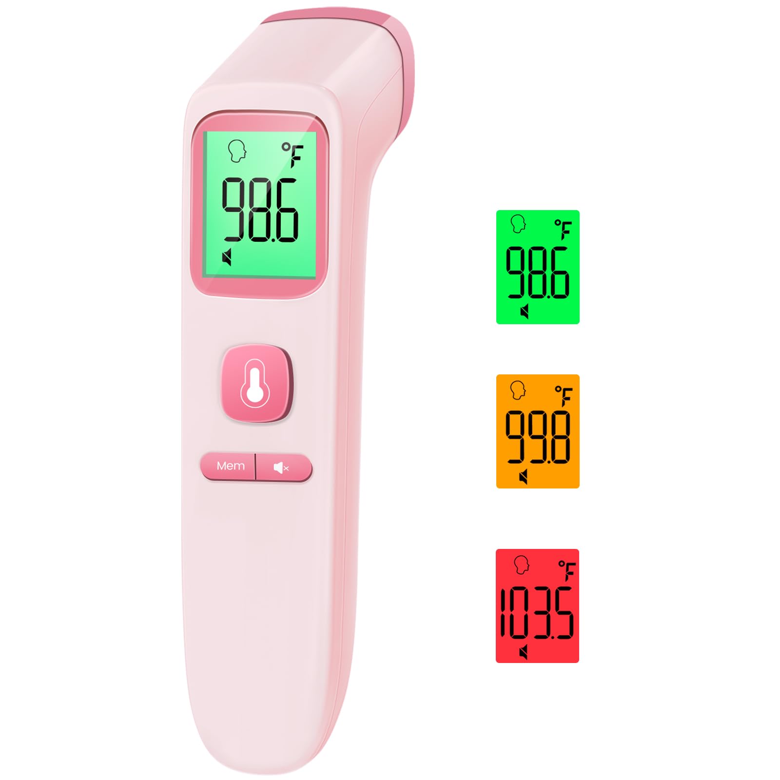 GoodBaby no-touch thermometer showing forehead reading for fast checks