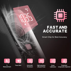 GoodBaby thermometer in 2-in-1 mode measuring forehead and ambient temperature