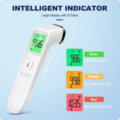Ergonomic grip on the GoodBaby thermometer for comfortable family use.