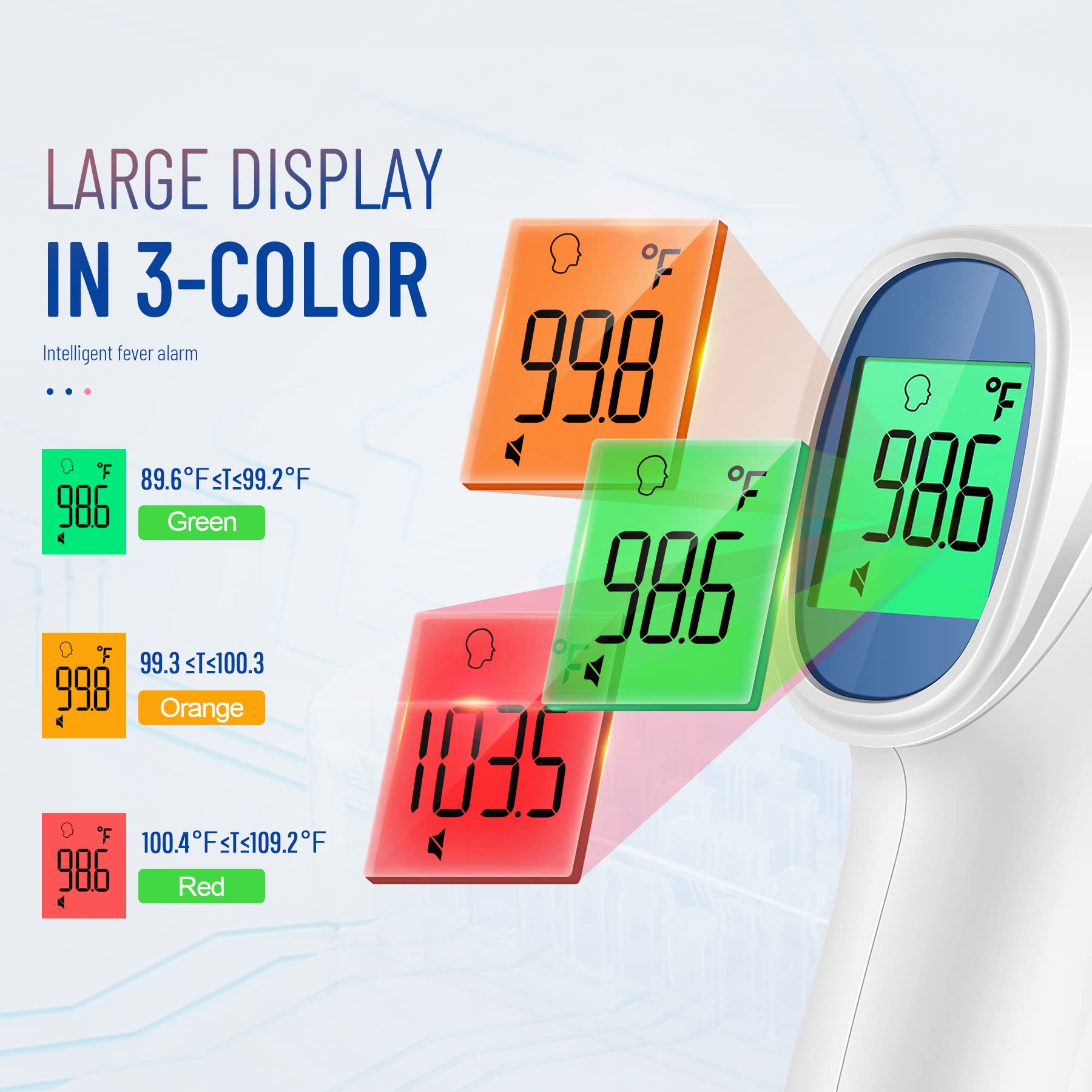 GoodBaby thermometer display shows the current temperature reading.