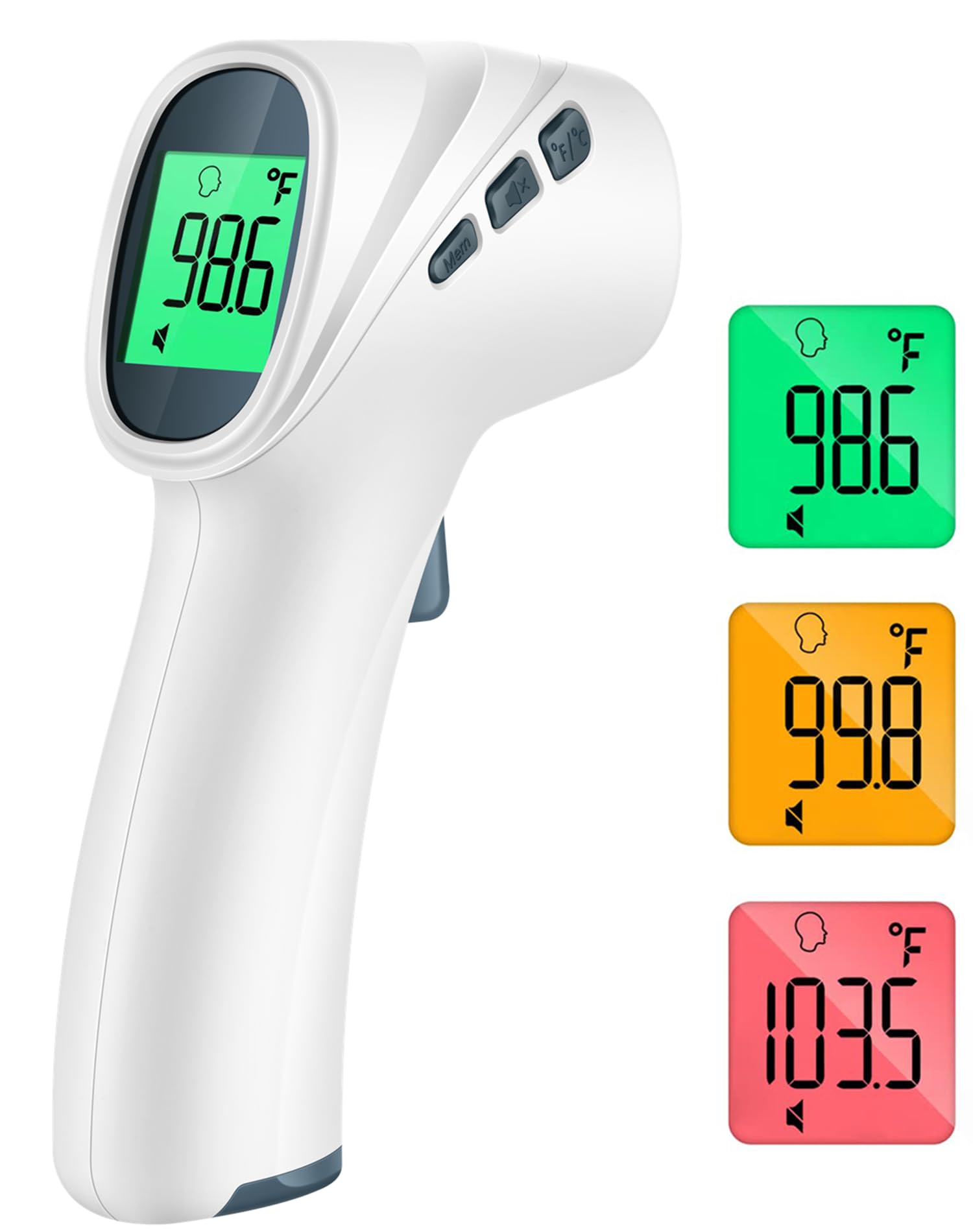 GoodBaby touchless thermometer in forehead mode for fast, hygienic readings.