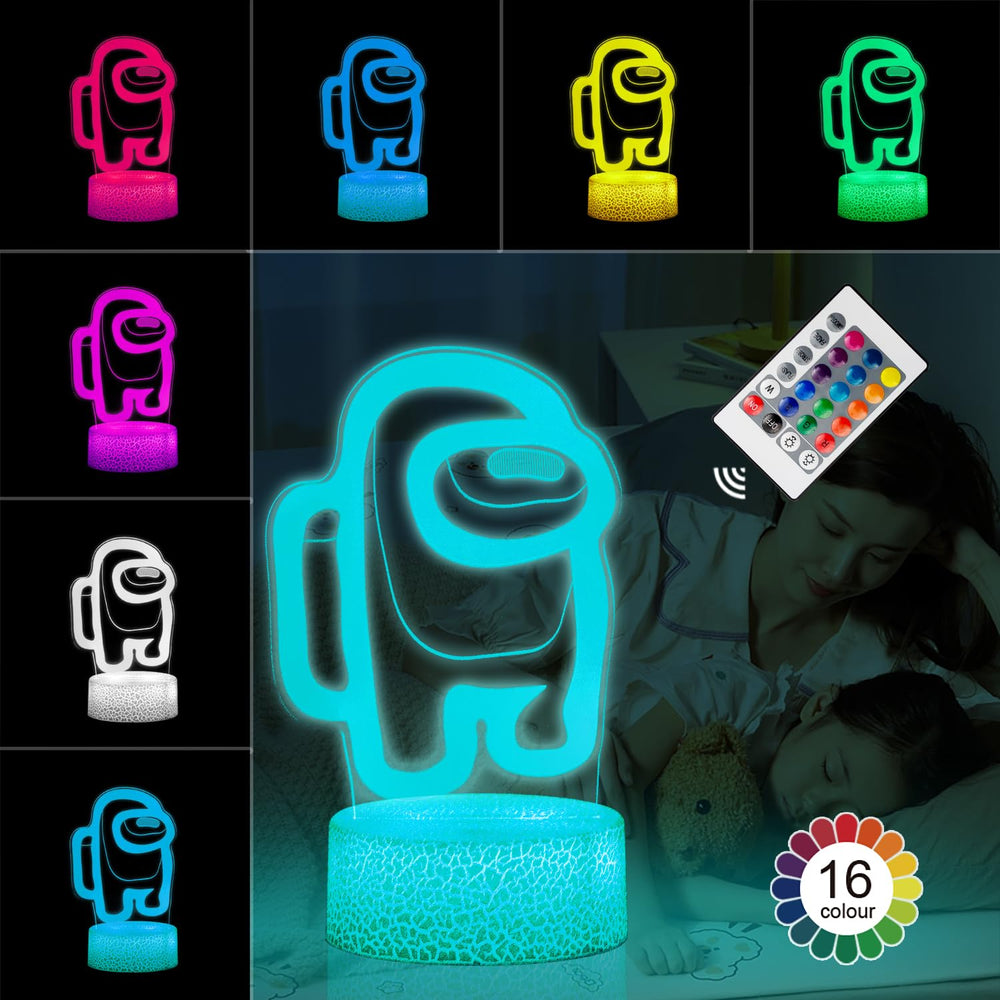 GOODDEYUN 3D Night Light base creates a cozy bedtime illusion for kids’ rooms.