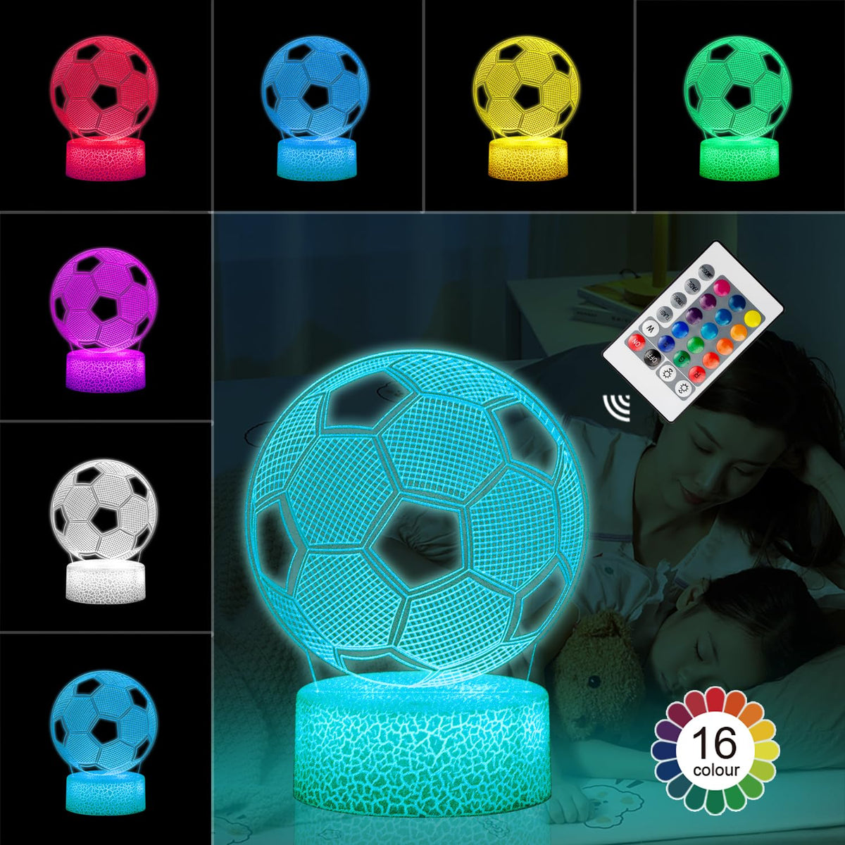 GOODDEYUN 3D night light for kids providing a vivid illusion and cozy room glow.
