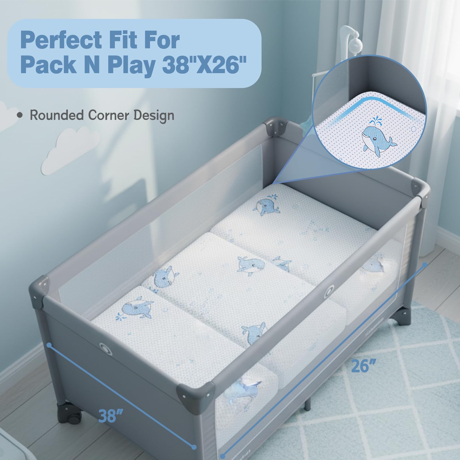 GOODFINDS dual-sided mattress for babies and toddlers with firm and soft surfaces