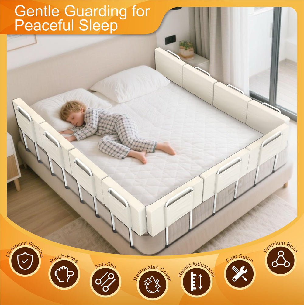 Goodleben bed rail fits twin and full-size beds for versatile use.