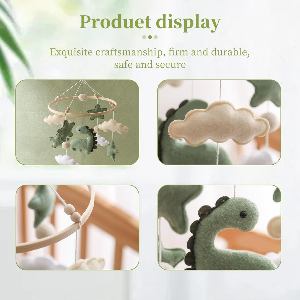 Handmade felt details on GOODMOM mobile create soft textures for touch exploration