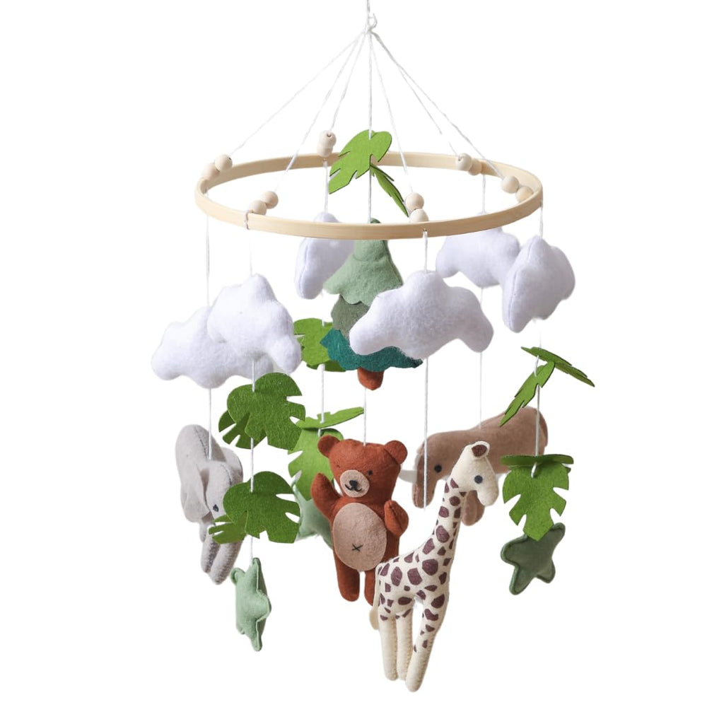GOODMOM Forest Nursery Mobile with bear offers soft visual charm for calming bedtimes.