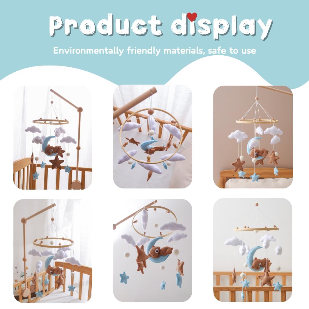 GOODMOM Premium wooden elements complement soft felt for durable nursery decor