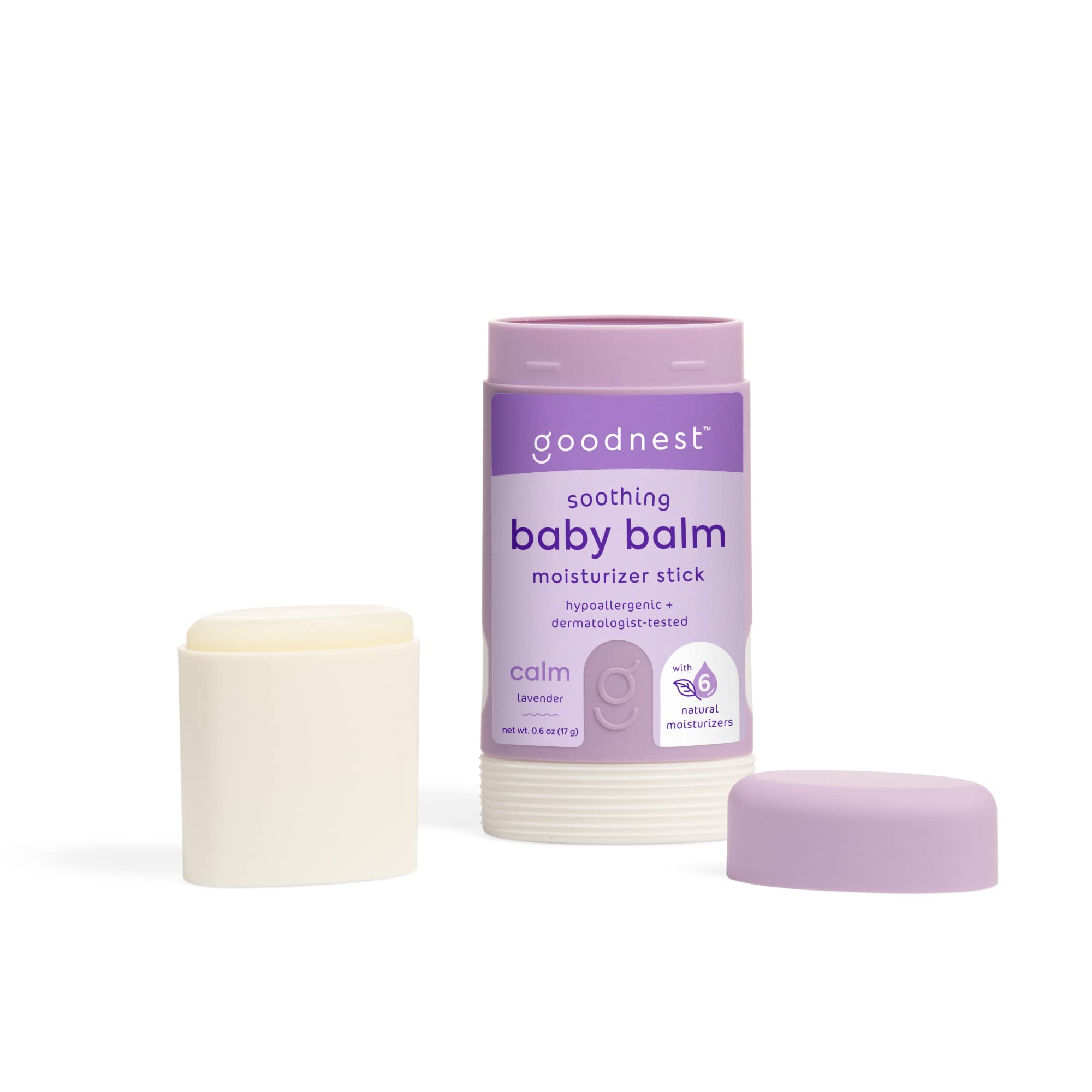 Goodnest baby travel balm stick lavender – on-the-go hydration for delicate skin.