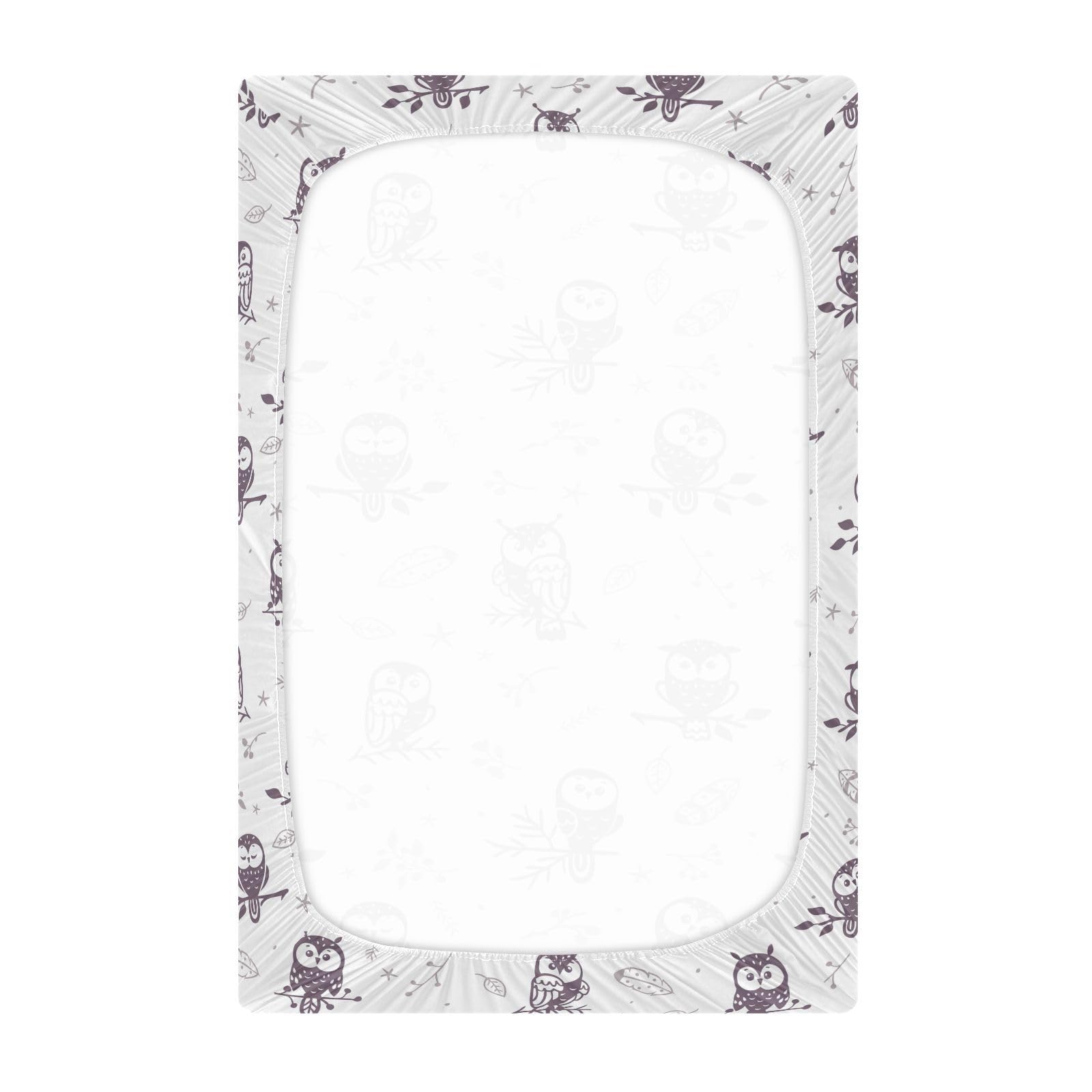 GOODOLD Crib sheet with elastic edge stays in place on mattresses.