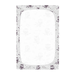 GOODOLD Crib sheet with elastic edge stays in place on mattresses.
