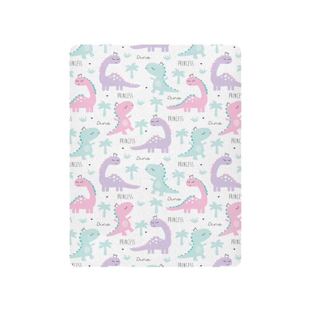GOODOLD Princess Dinosaur crib sheet with elastic fit for snug mattress coverage
