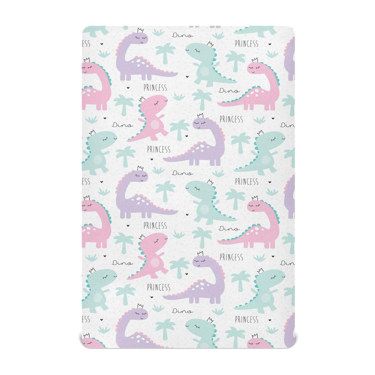 GOODOLD Princess Dinosaur crib sheet in soft fabric for gentle sleep