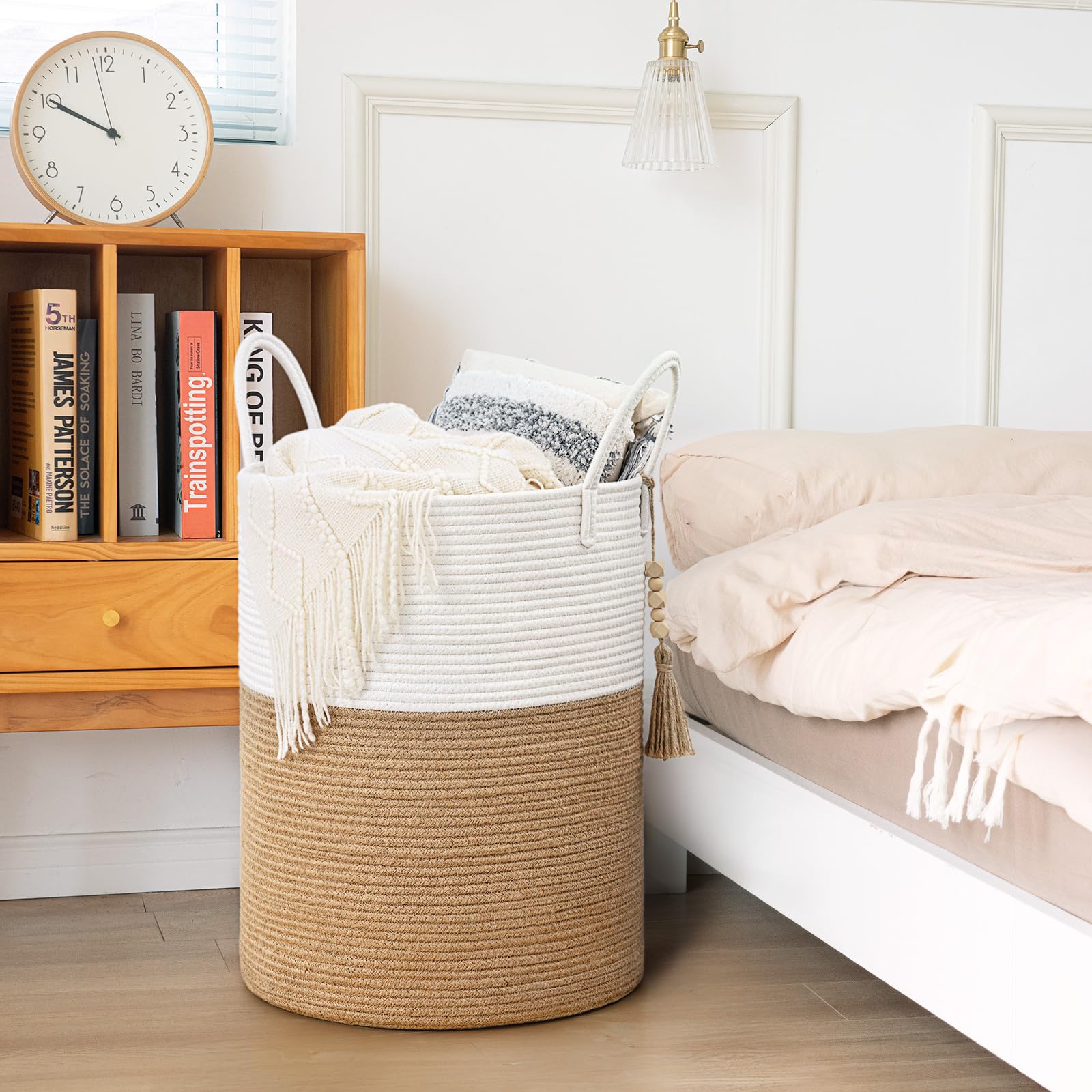 Goodpick 16x20 inches basket size suitable for blankets, clothes, and clutter reduction.