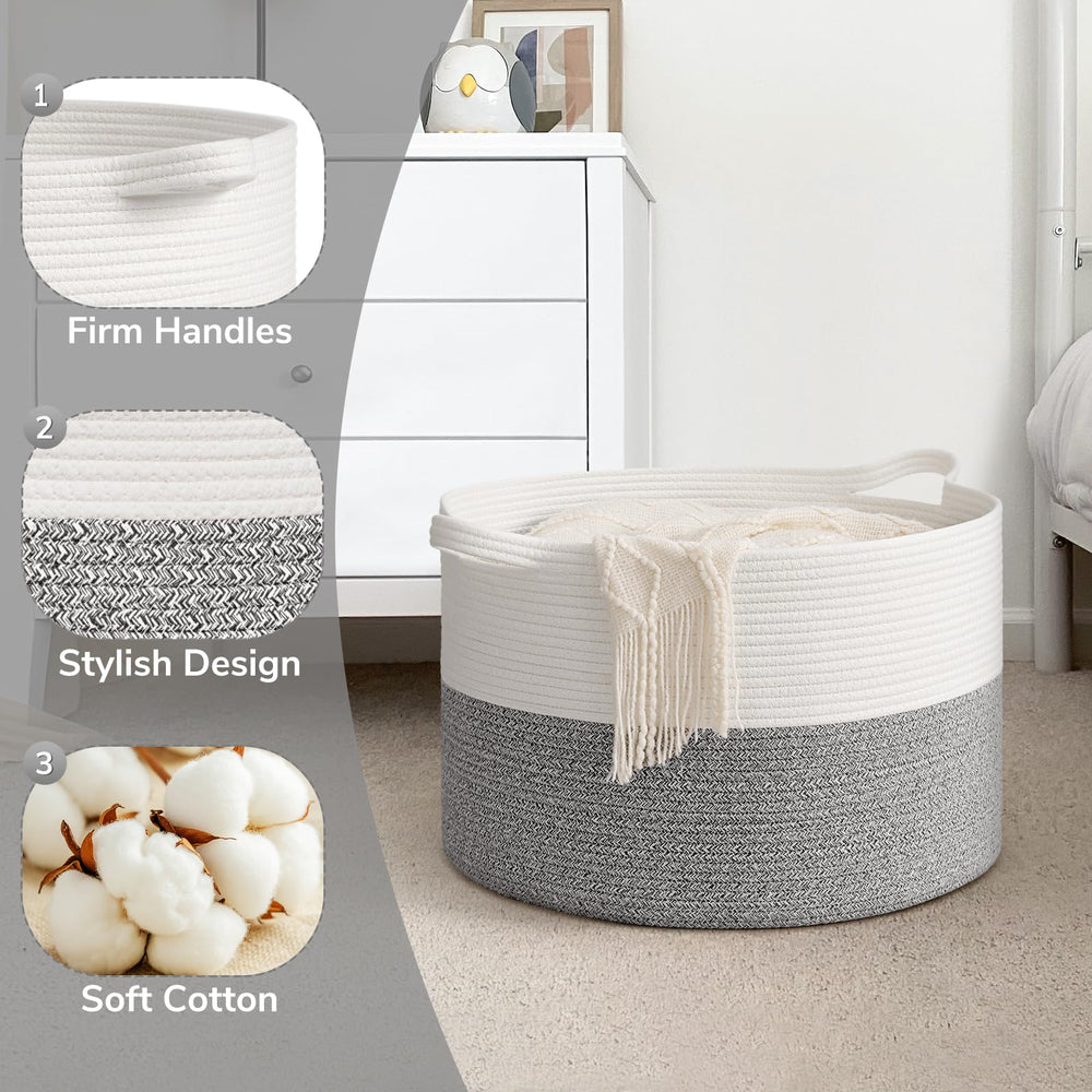 Goodpick basket measures 19.7 by 12.6 inches for versatile storage.