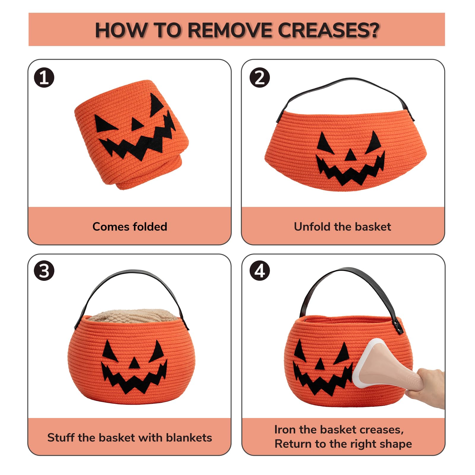 Goodpick baby-friendly pumpkin basket suited for toddlers during Halloween