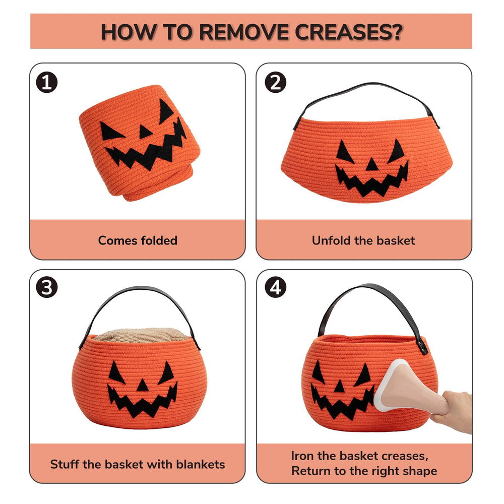 Goodpick baby-friendly pumpkin basket suited for toddlers during Halloween