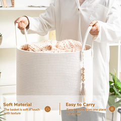 Goodpick baby storage basket with two handles for easy transport.
