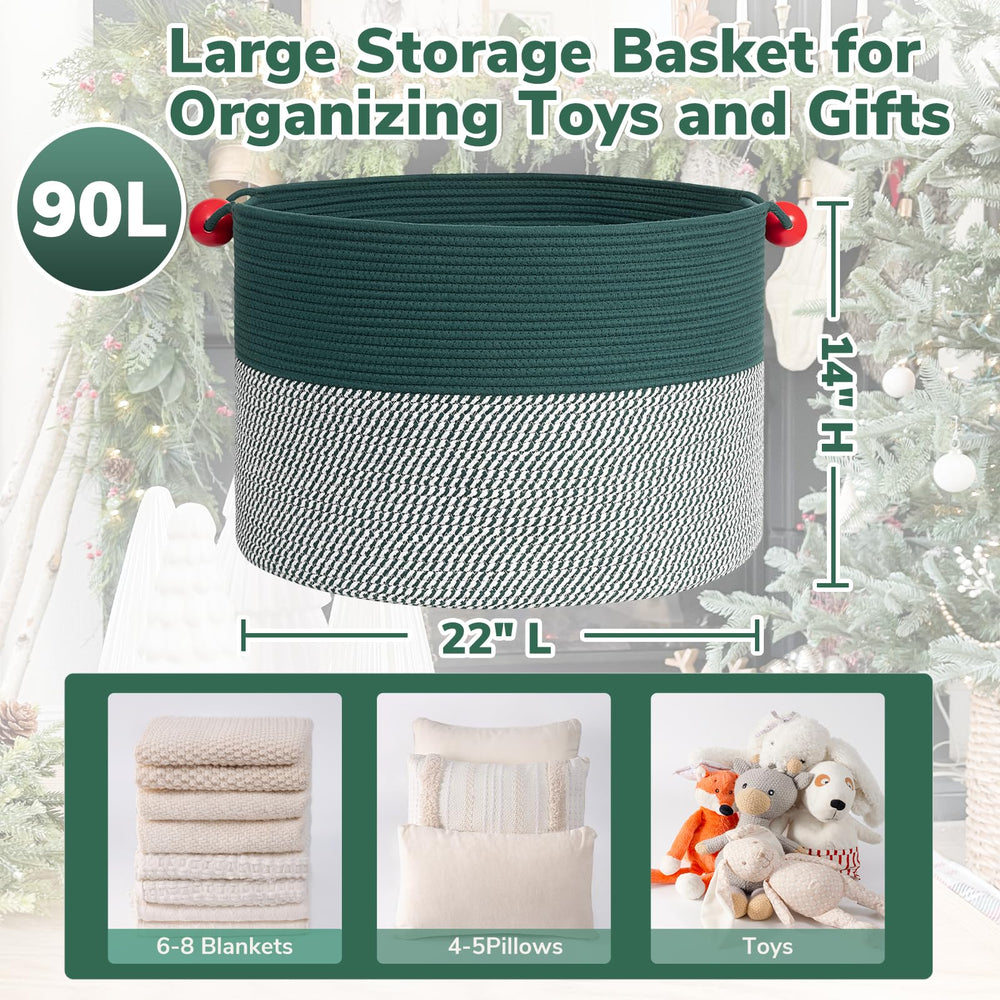Goodpick basket used as laundry hamper with 90 liter capacity for clutter-free laundry