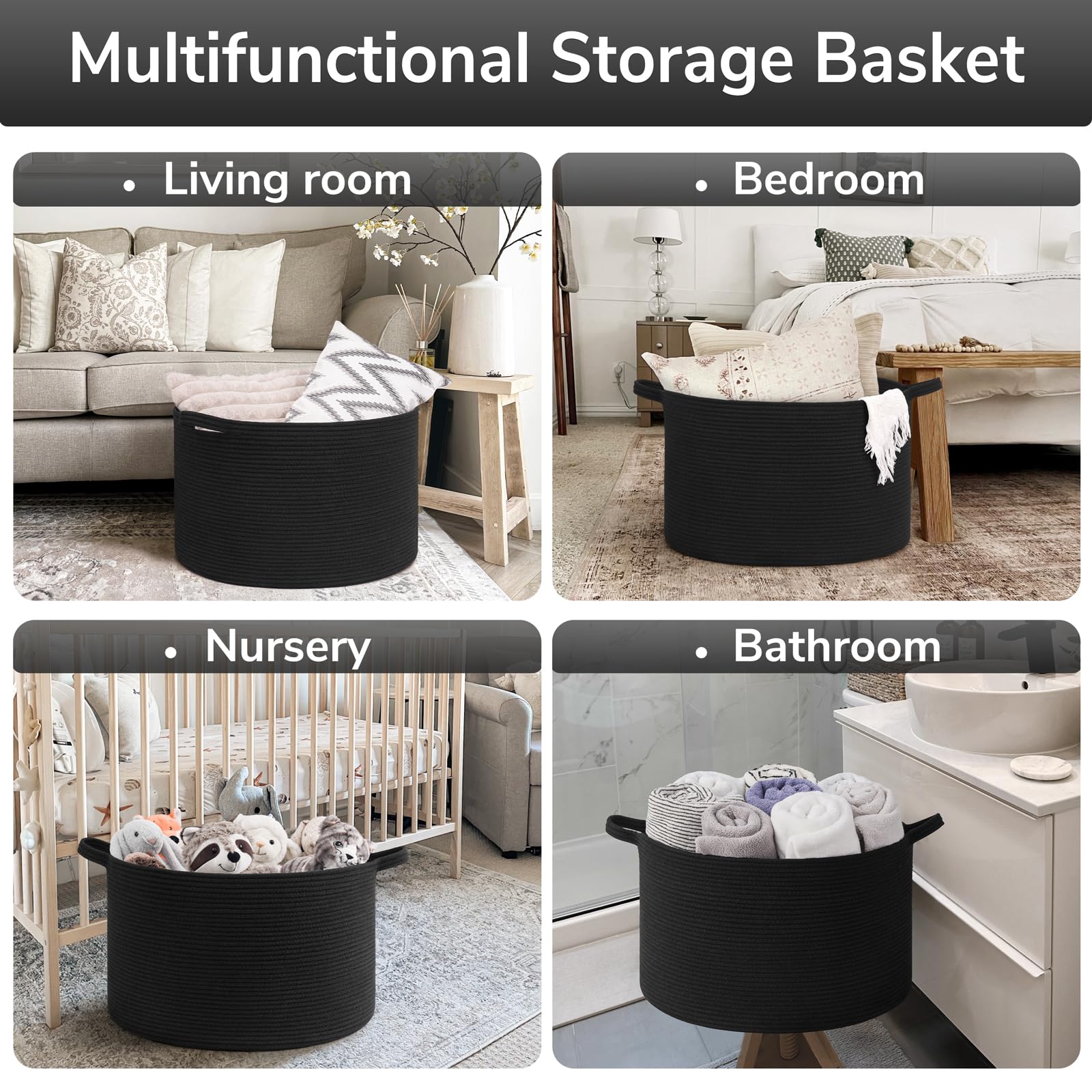 Goodpick 65-liter basket emphasizes no chemical smells for a fresh home